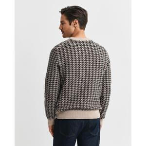 GANT Two-Tone Textured Crew Neck Sweater